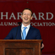 Facebook Founder and CEO Mark Zuckerberg delivers the commencement address at the Alumni Exercises at Harvard’s 366th commencement exercises on May 25, 2017 (Photo by Paul Marotta/Getty Images)